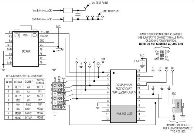 DS185XEVKIT: Typical Application Circuit