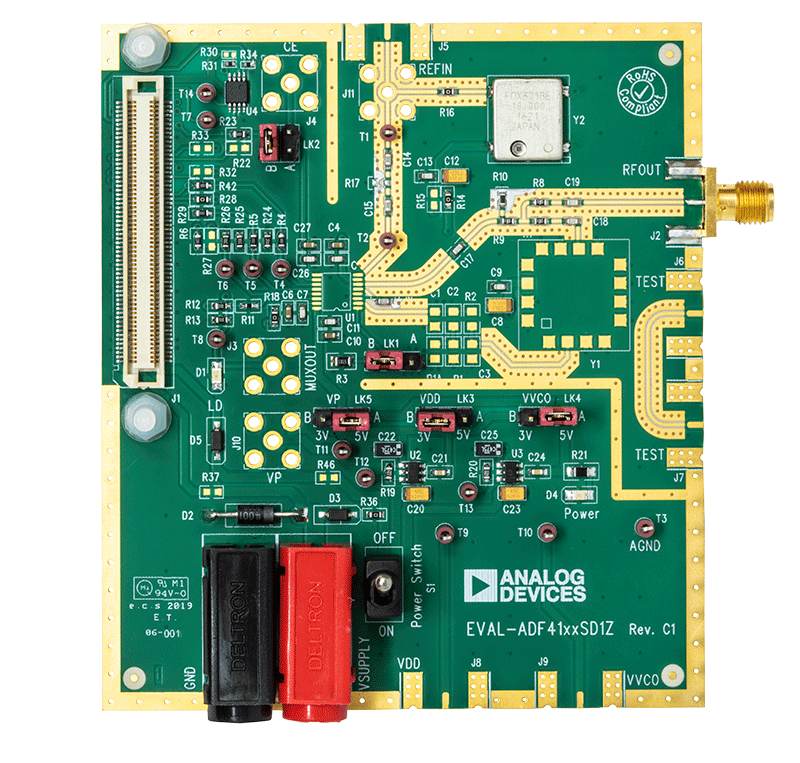 ADF411X Evaluation Board - Top View