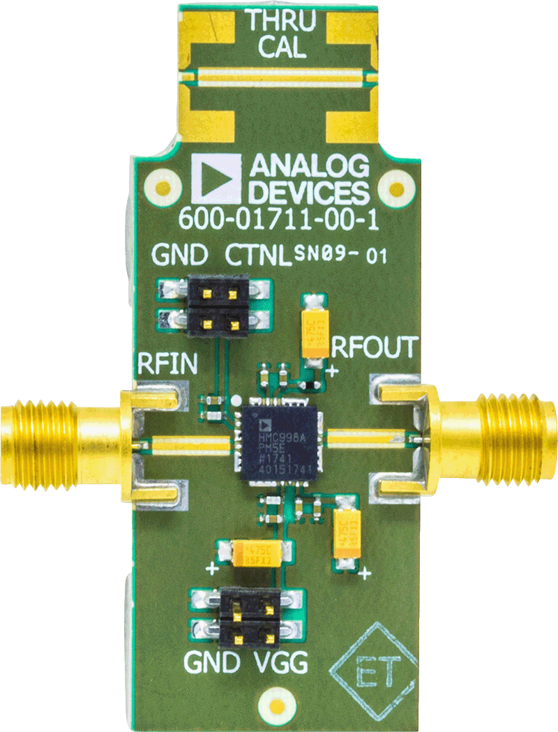 HMC998APM5 Evaluation Board - Top View