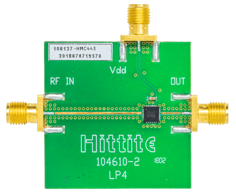 HMC443 Evaluation Board - Top View