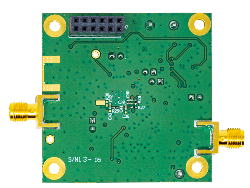 EVAL-HMC830LP6GE Evaluation Board - Bottom View