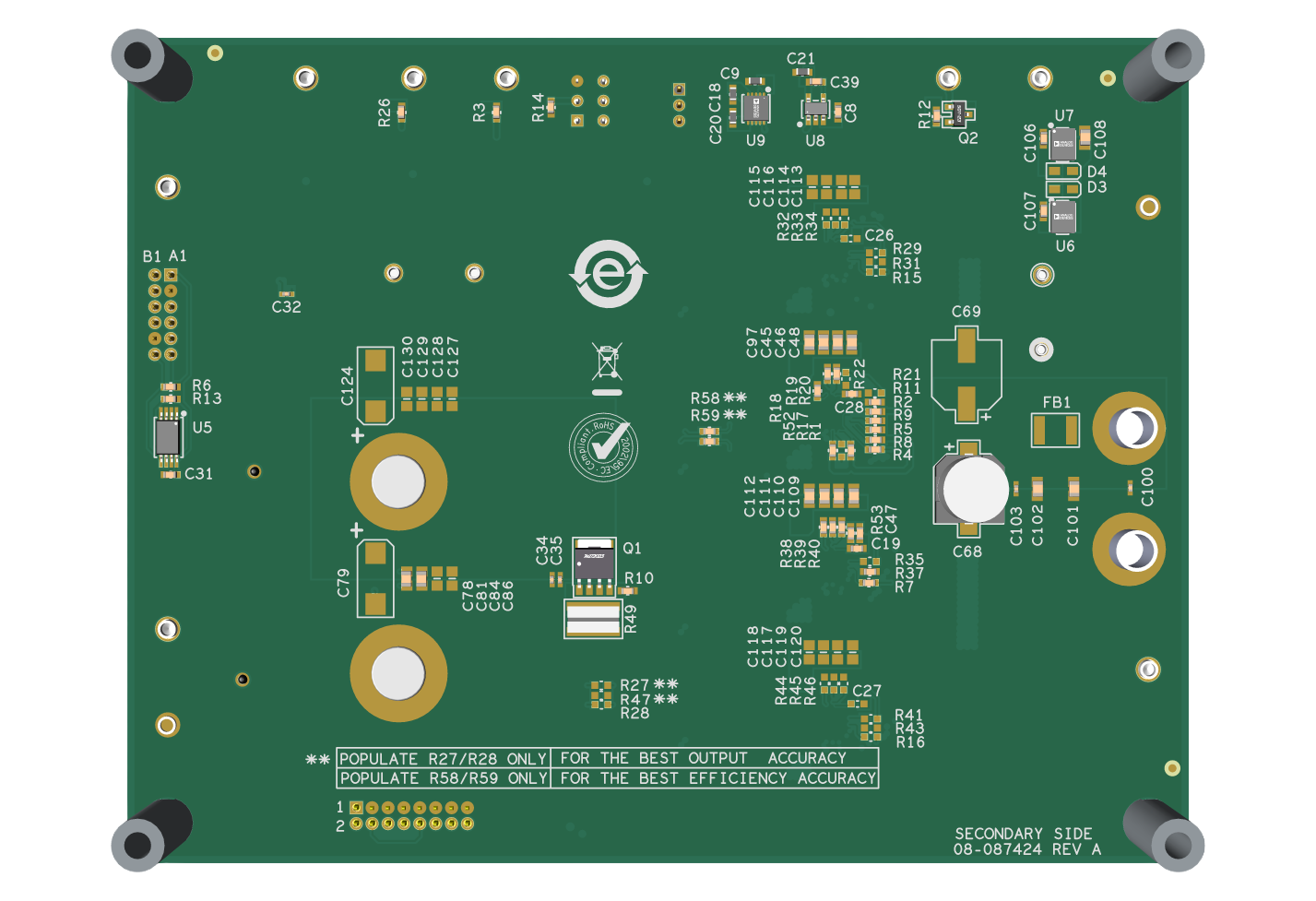 EVAL-LT7176-AZ Evaluation Board Bottom View