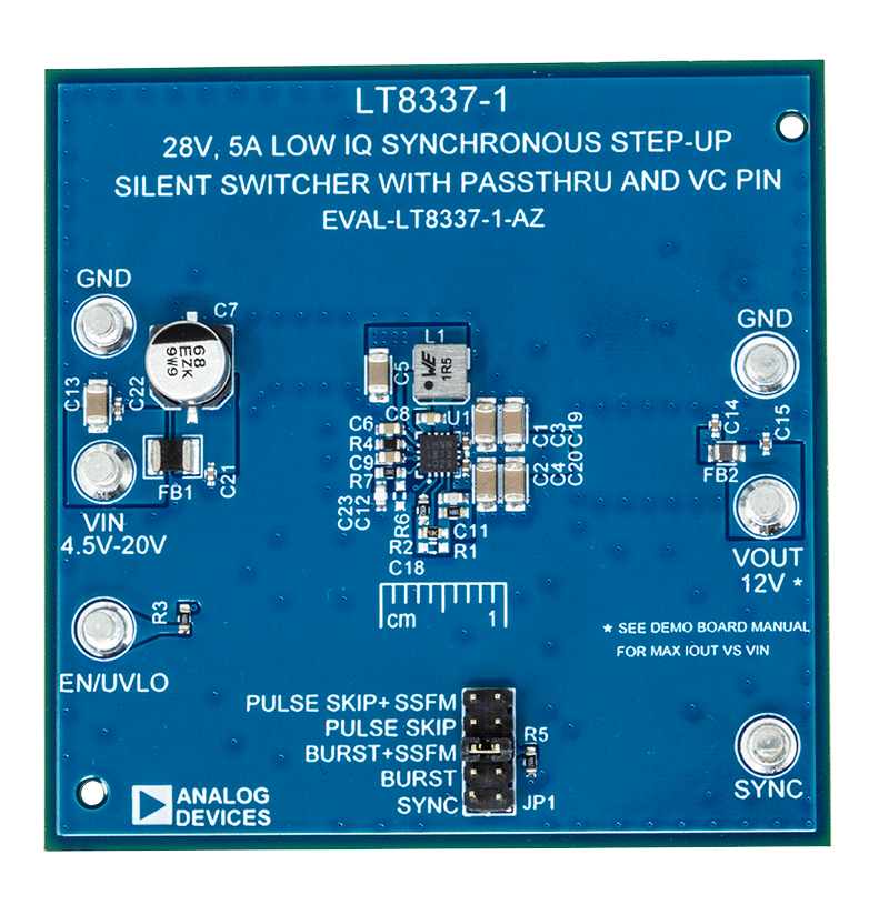EVAL-LT8337-1-AZ Evaluation Board - Top View