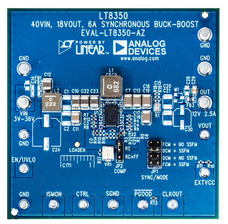 EVAL-LT8350-AZ Evaluation Board - Top View