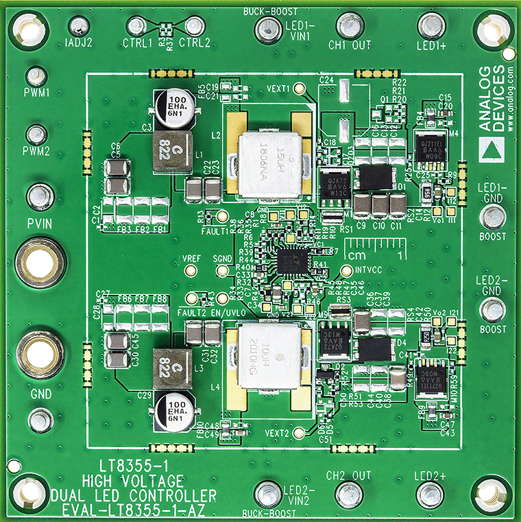 EVAL-LT8355-1-AZ Evaluation Board - Top View