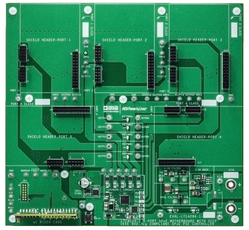 EVAL-LTC4296-1-KIT-AZ Evaluation Board - Top View
