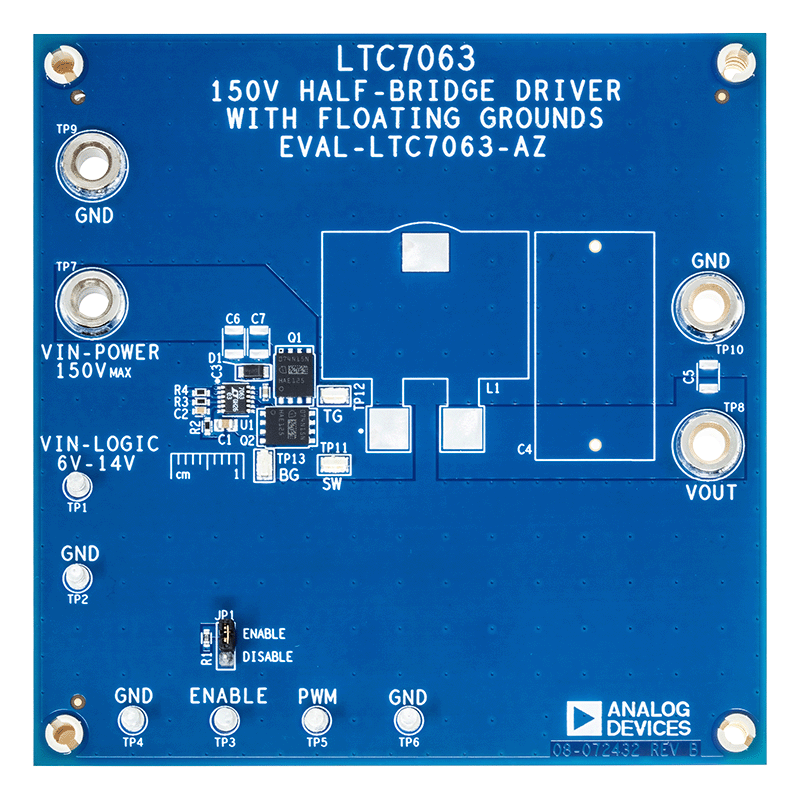 EVAL-LTC7063-AZ Evaluation Board - Top View
