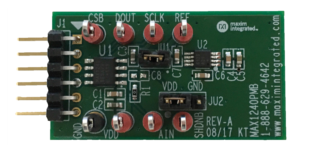MAX1240EVKIT, MAX1240PMB: Board Photo