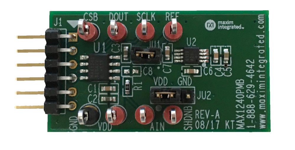 MAX1240EVKIT, MAX1240PMB: Board Photo