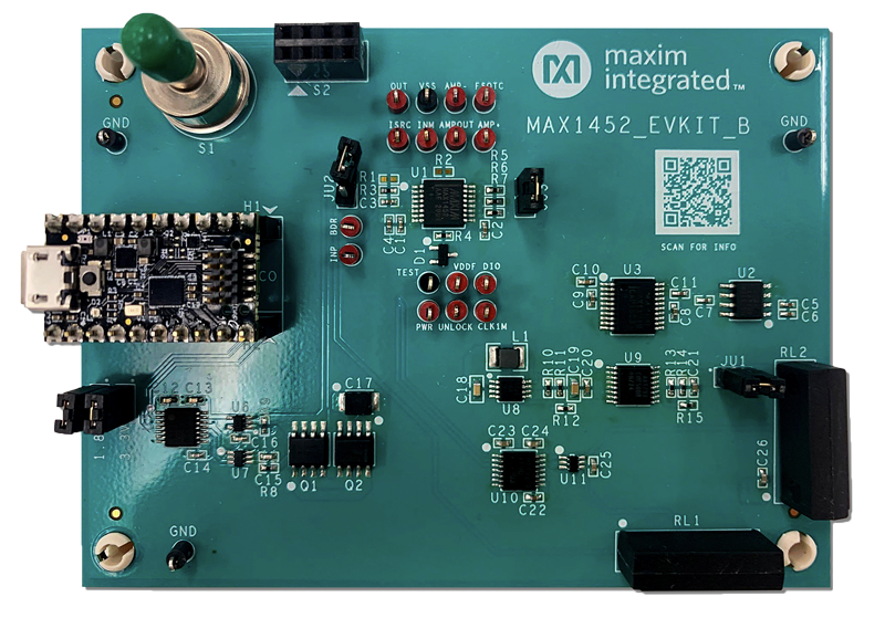MAX1452BEVKIT, MAX1452EVSYS: Board Photo
