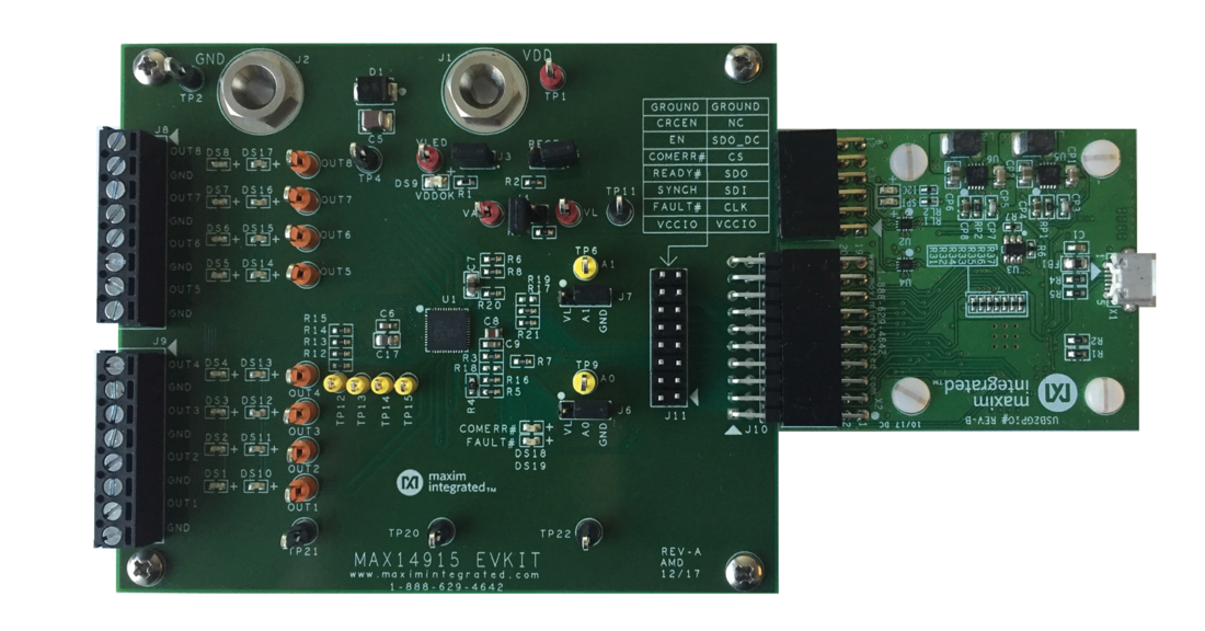 MAX14915EVKIT: Board Photo