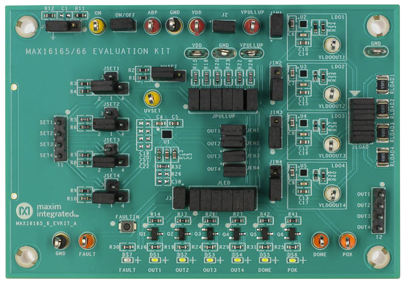 MAX16165EVKIT, MAX16166EVKIT: Board Photo