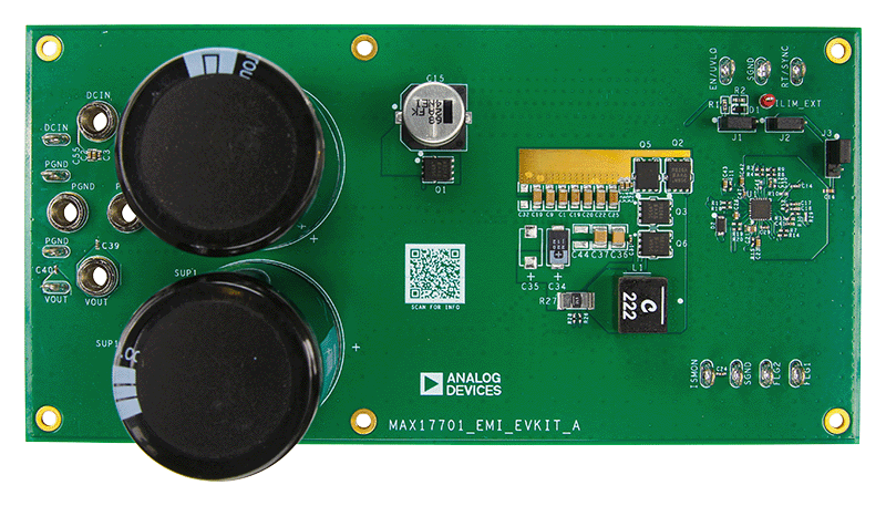 MAX17701 EV Kit - Top View
