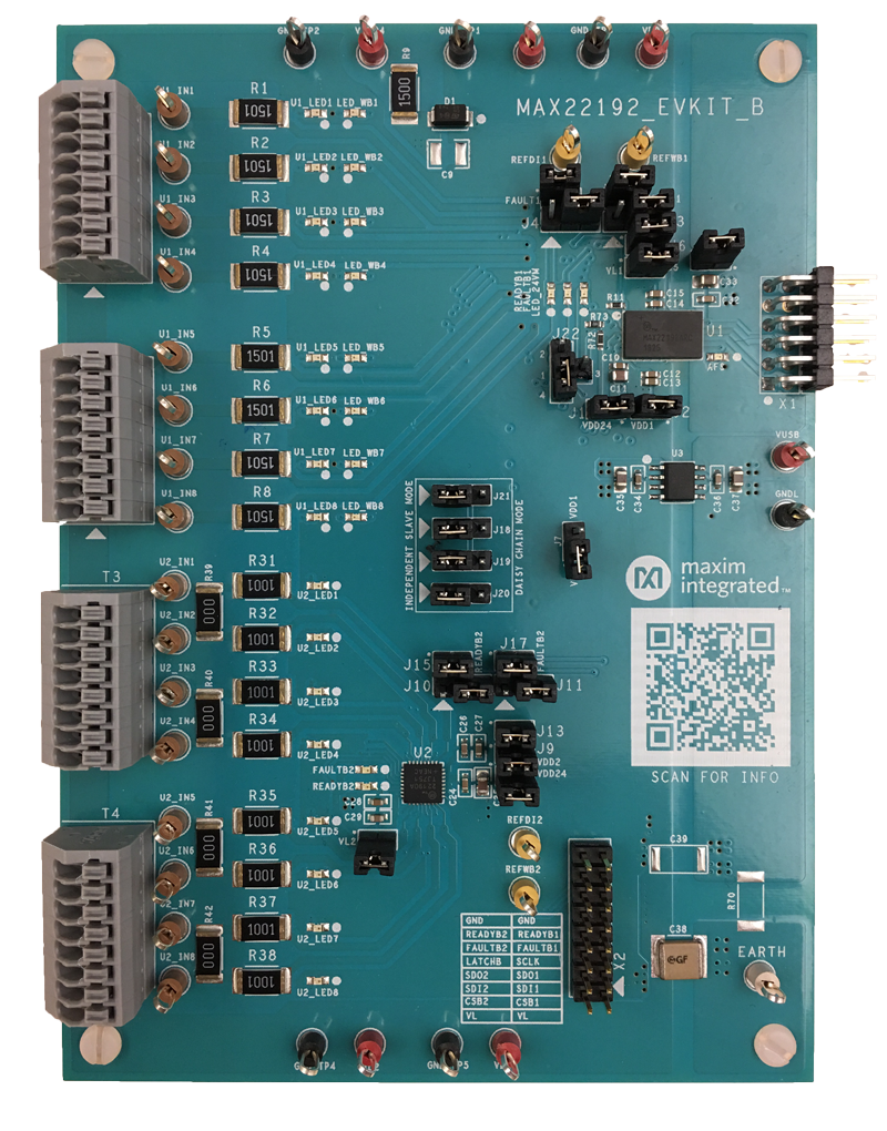 MAX22192EVKIT, MAX22192EVSYS: Board Photo