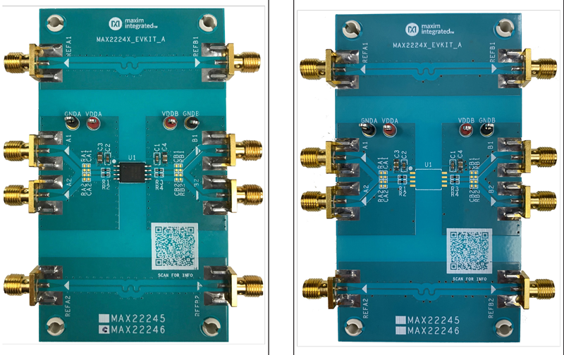 MAX22246CWEVKIT, MAX2224XWEVKIT: Board Photo