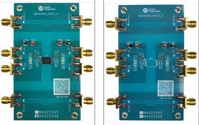 MAX22246CWEVKIT, MAX2224XWEVKIT: Board Photo