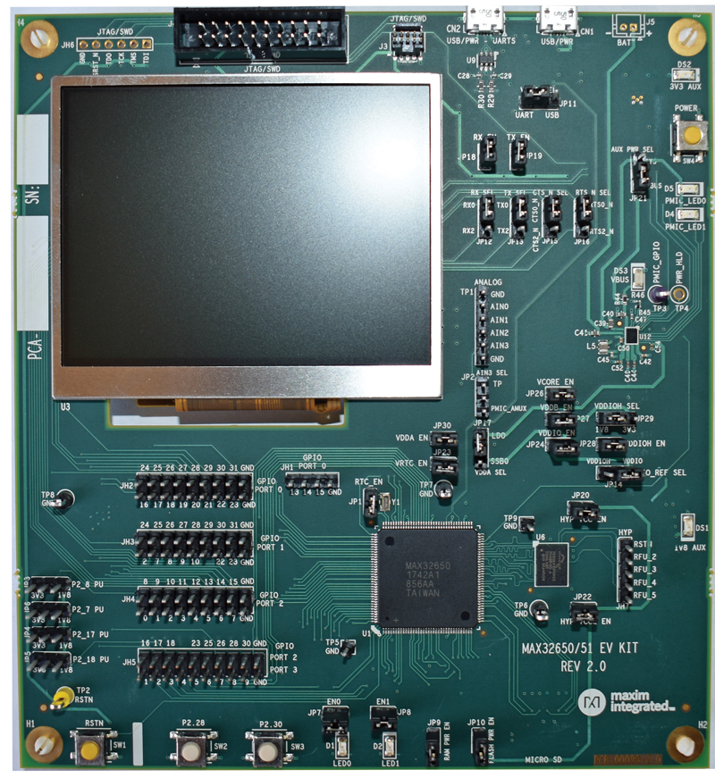 MAX32650-EVKIT: Board Photo
