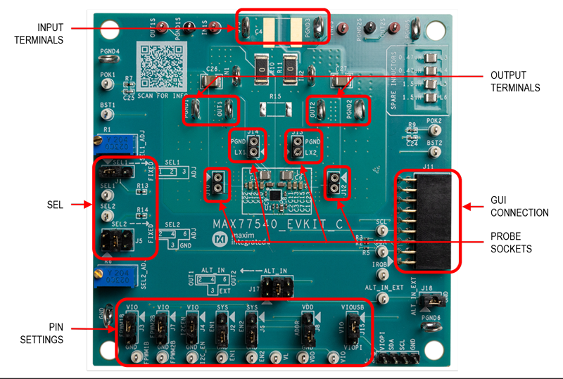 MAX77540EVKIT: Board Photo