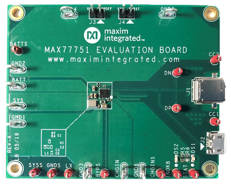 MAX77751CEVKIT, MAX77751FEVKIT: Board Photo