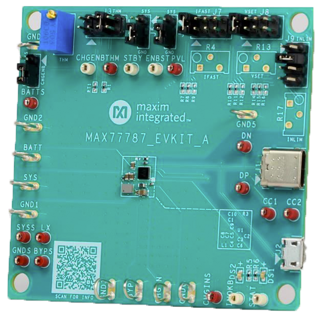 MAX77787HEVKIT, MAX77787JEVKIT: Board Photo