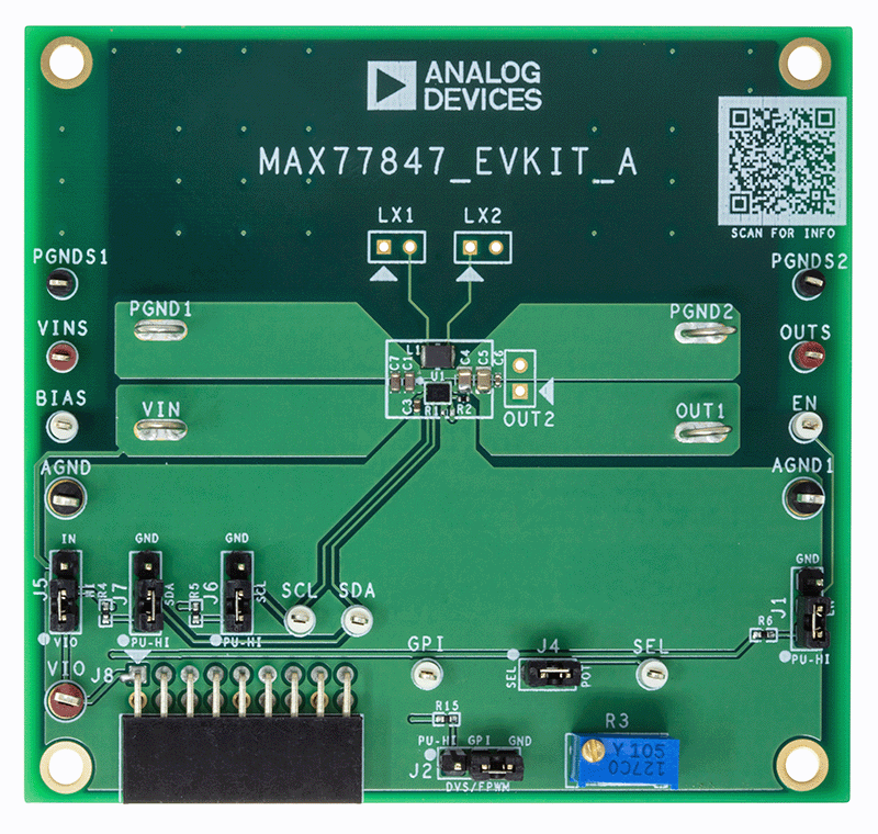 MAX77847EVKIT Board Photo Top