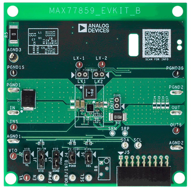 MAX77859EVKIT Board Photo Top