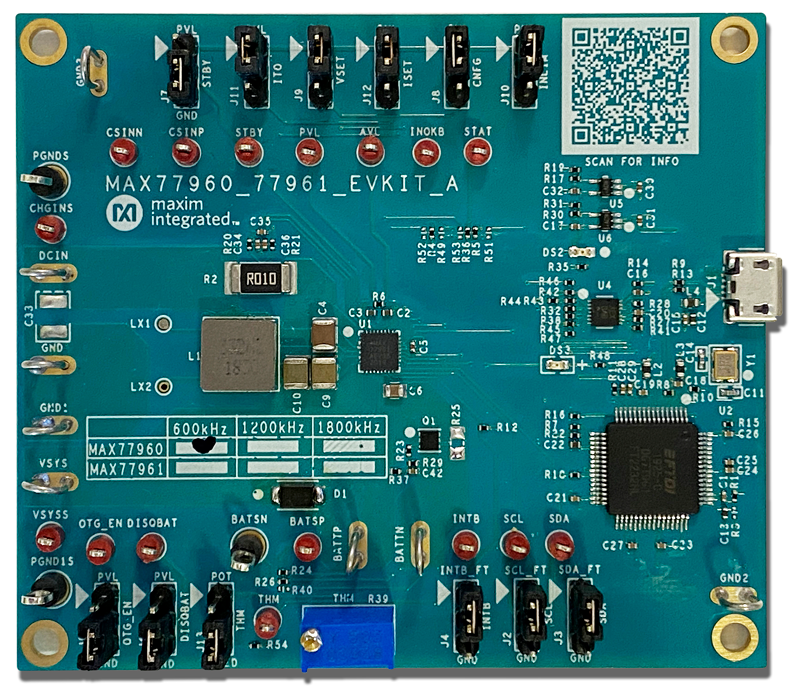 MAX77960EVKIT-06, MAX77961EVKIT-06: Board Photo