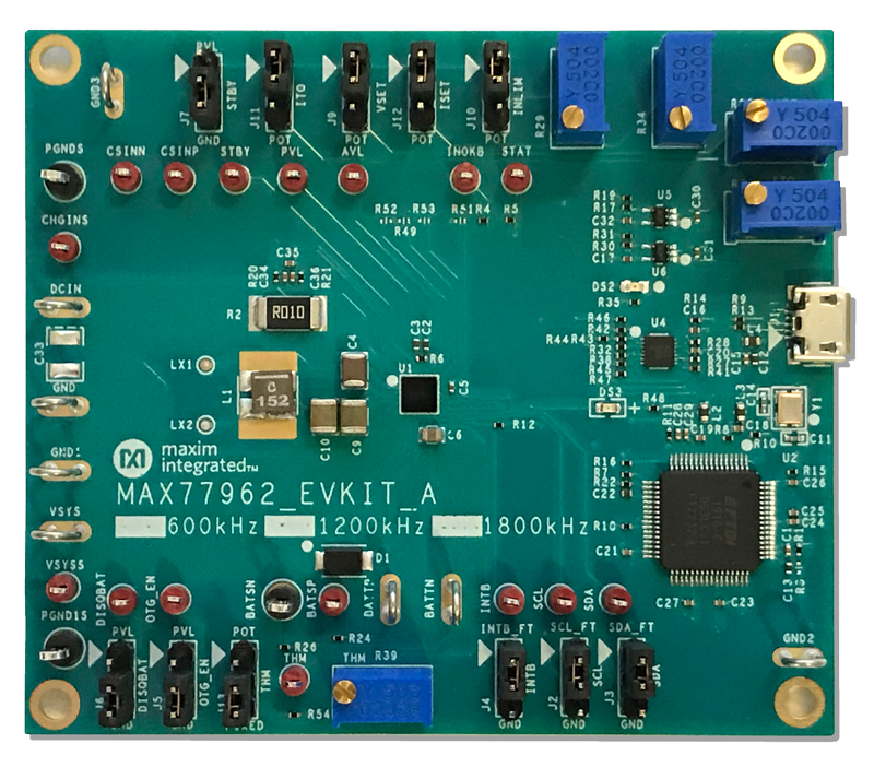 MAX77962EVKIT-06, MAX77962EVKIT-12: Board Photo
