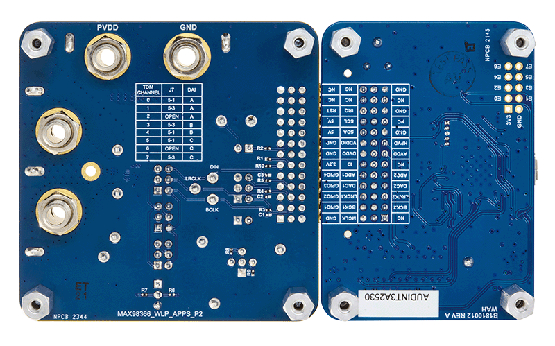 MAX98366KIT Board Photo Bottom View