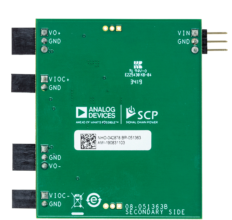 LT3471 Signal Chain Evaluation Board - Bottom View