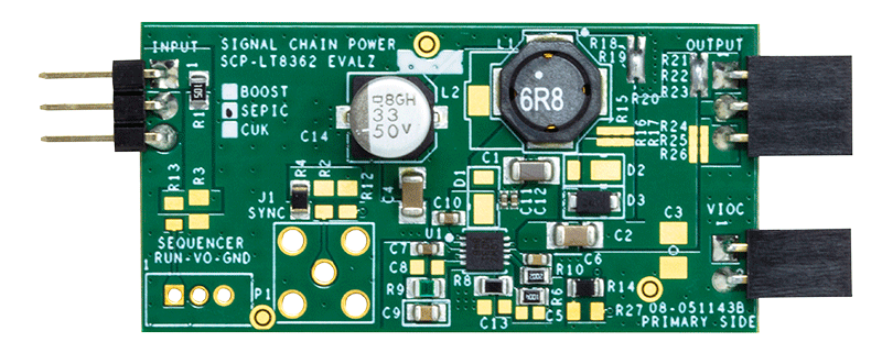 LT8362 Signal Chain Evaluation Board - Top View