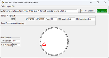 Figure 7. GUI in Python for Testing the Firmware Implementation