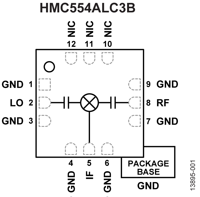 HMC554A Functional Block Diagram