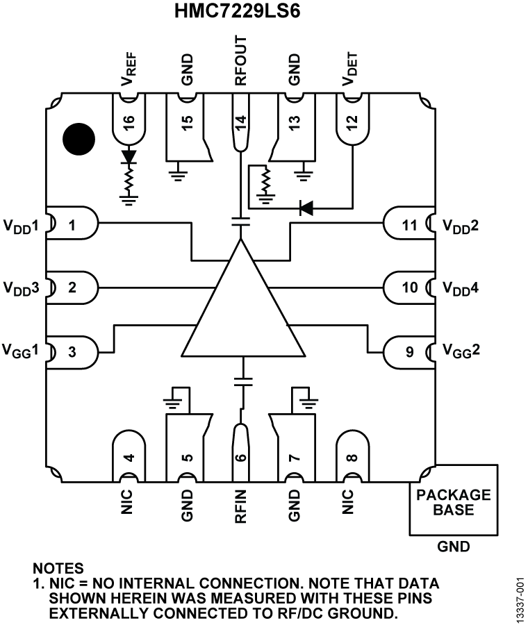 HMC7229LS6 Functional Block Diagram