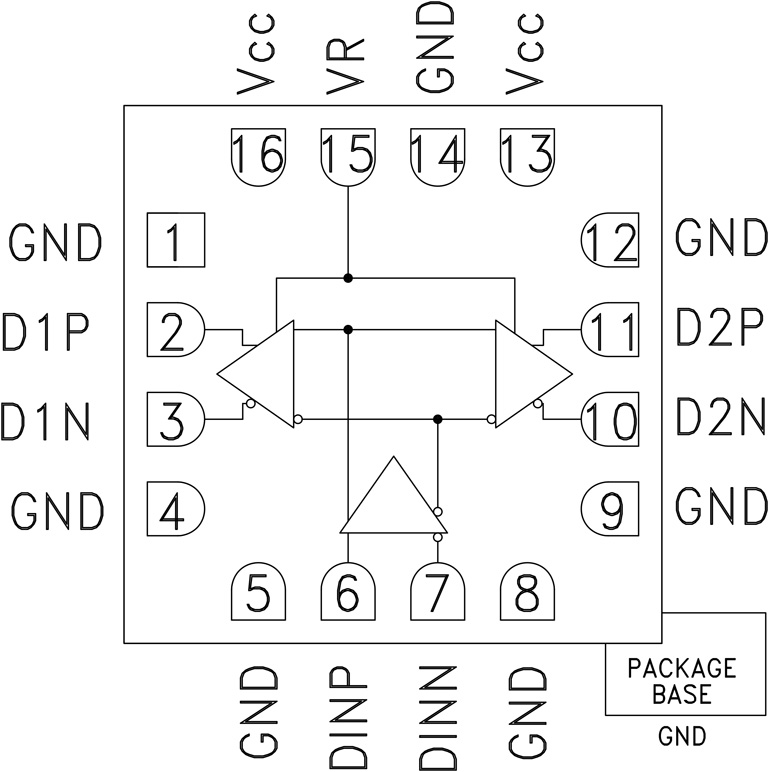 HMC744 Functional Block Diagram
