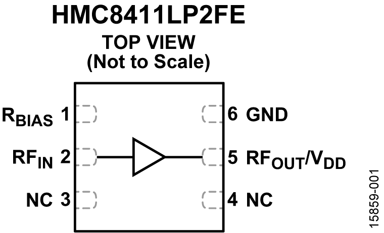 HMC8411LP2FE Functional Block Diagram