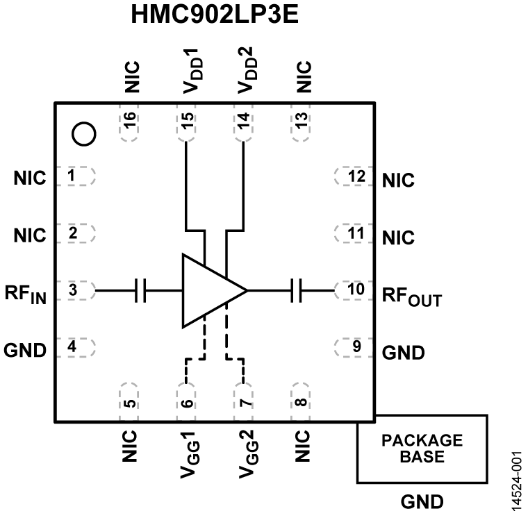 HMC902LP3E Functional Block Diagram