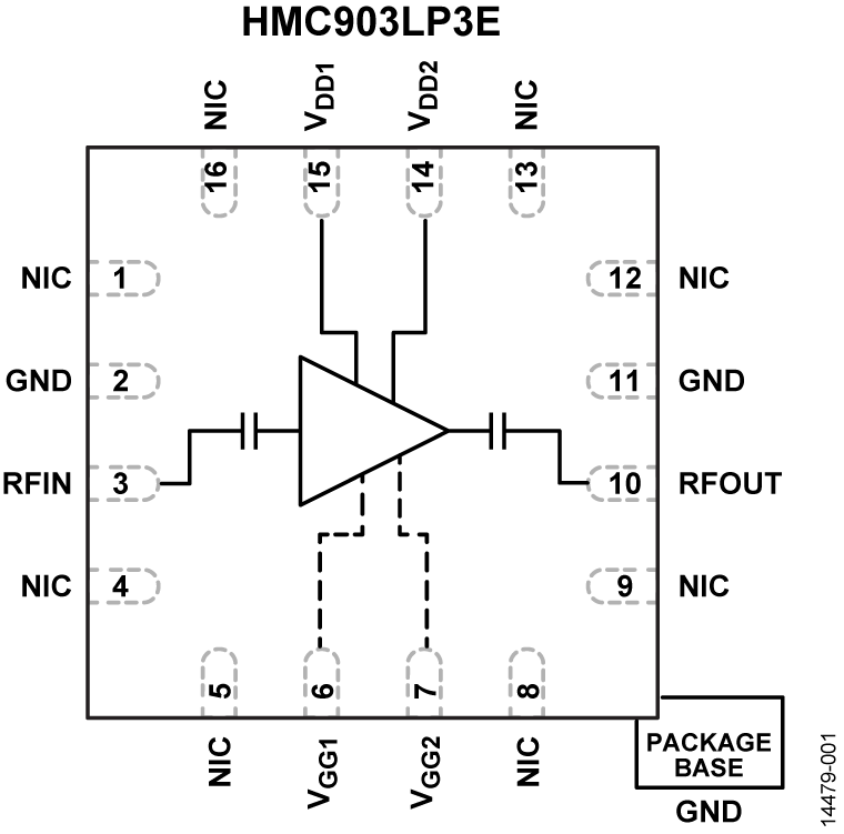HMC903LP3E Functional Block Diagram