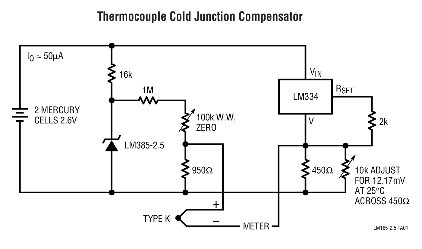 Thermocouple Cold Junction Compensator