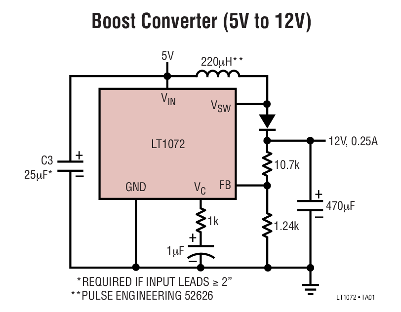 Boost Converter (5V to 12V)