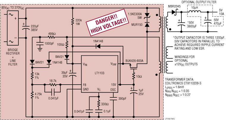 LT1103 Application Circuit