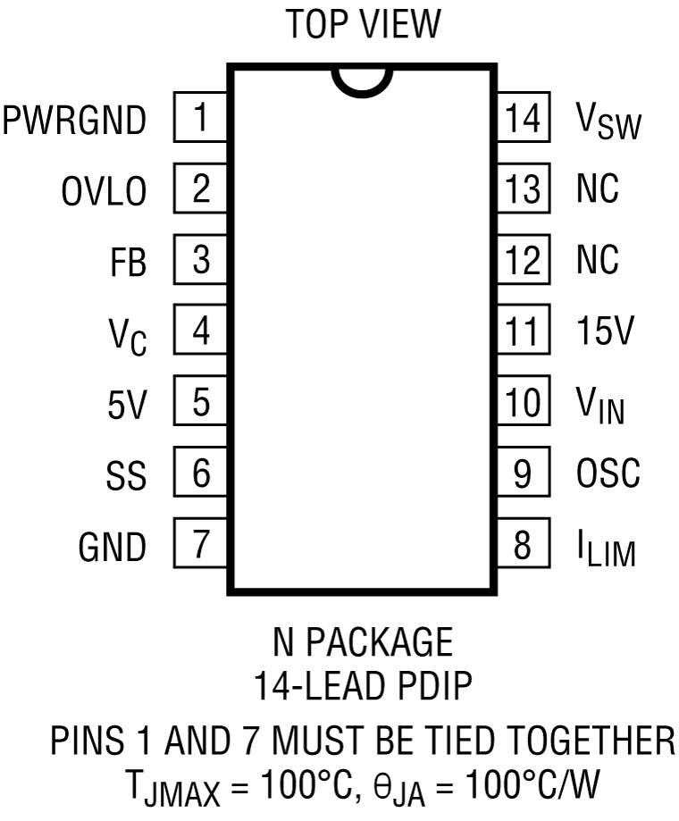 LT1103 Pin Configuration