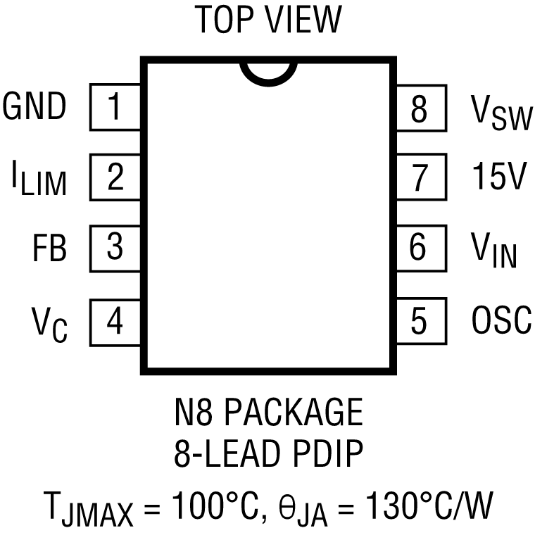 LT1103 Pin Configuration