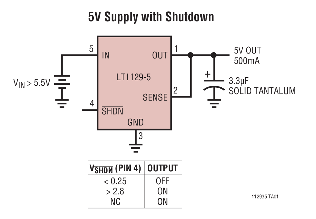 5V Supply with Shutdown