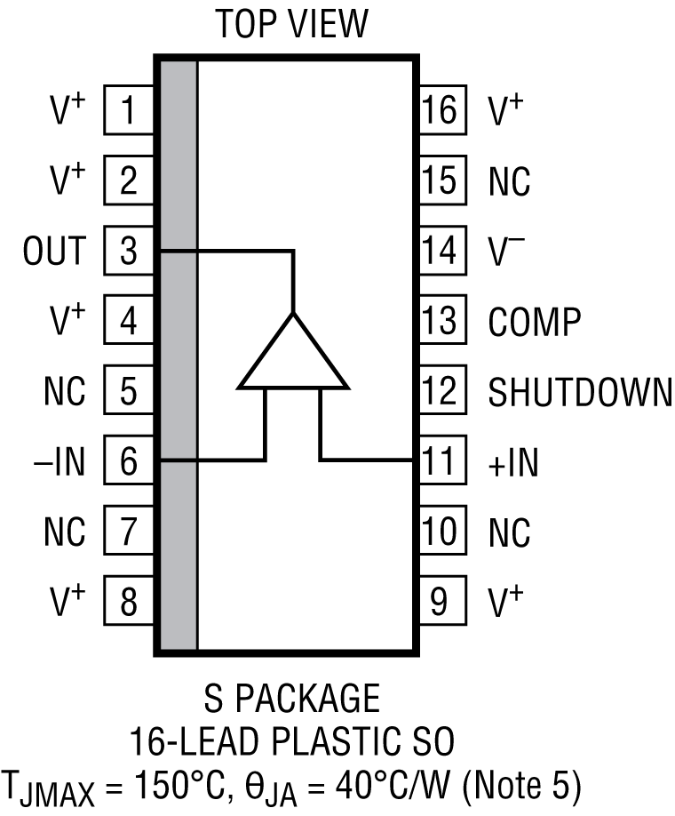 LT1210 Pin Configuration