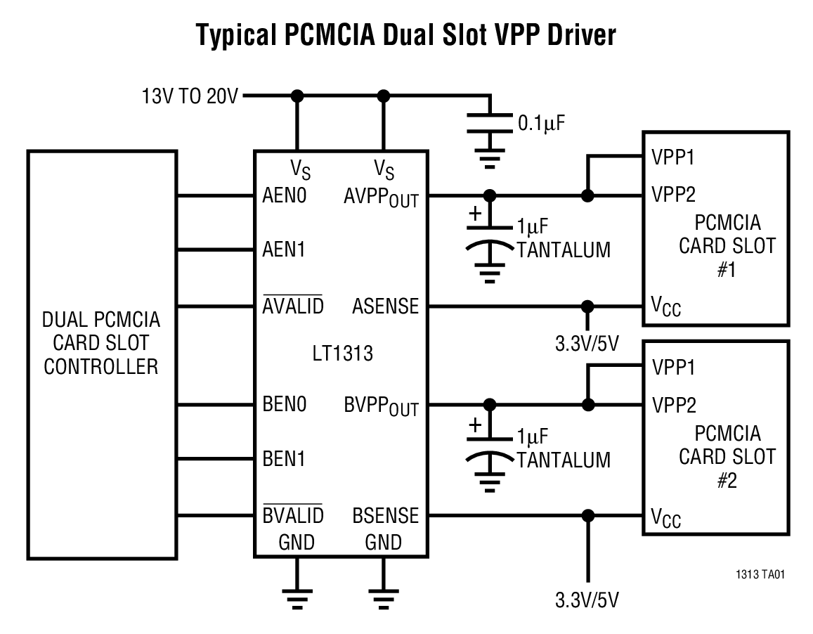 Typical PCMCIA Dual Slot VPP Driver