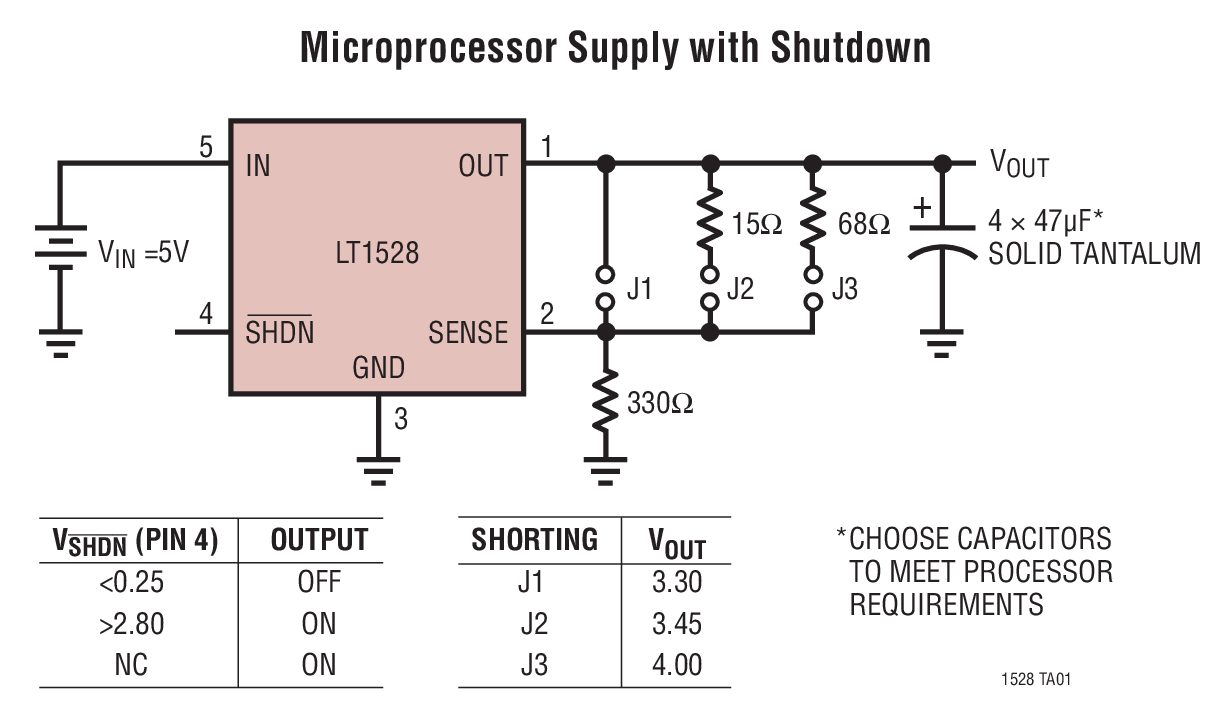Microprocessor Supply with Shutdown