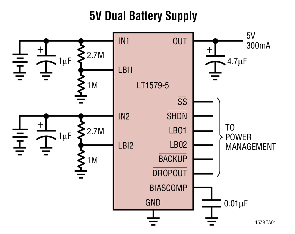 5V Dual Battery Supply