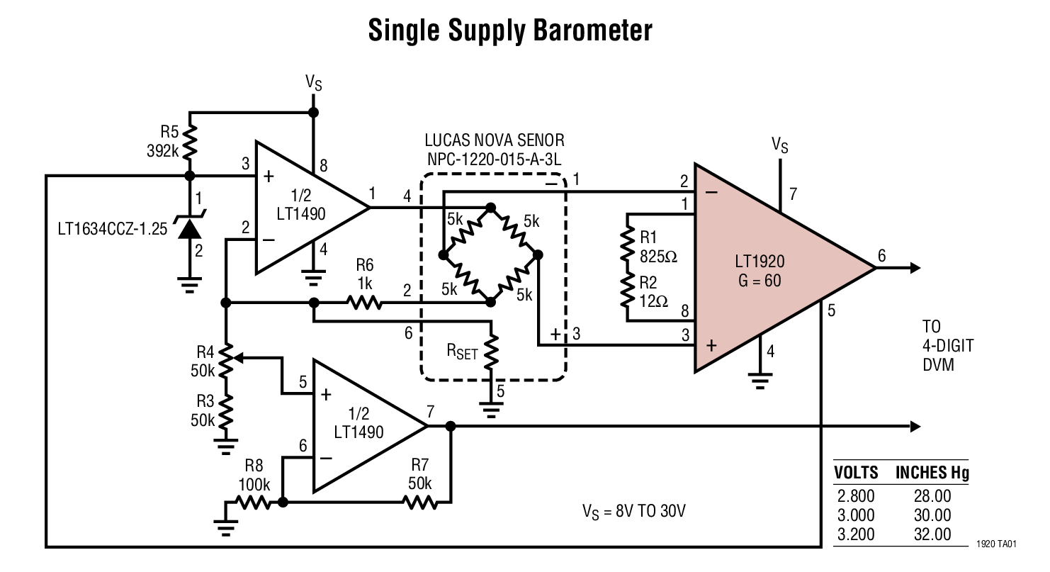 Single Supply Barometer