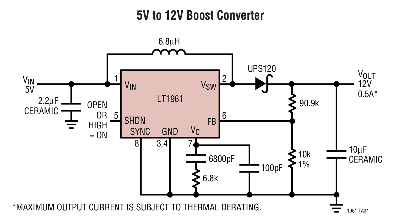5V to 12V Boost Converter